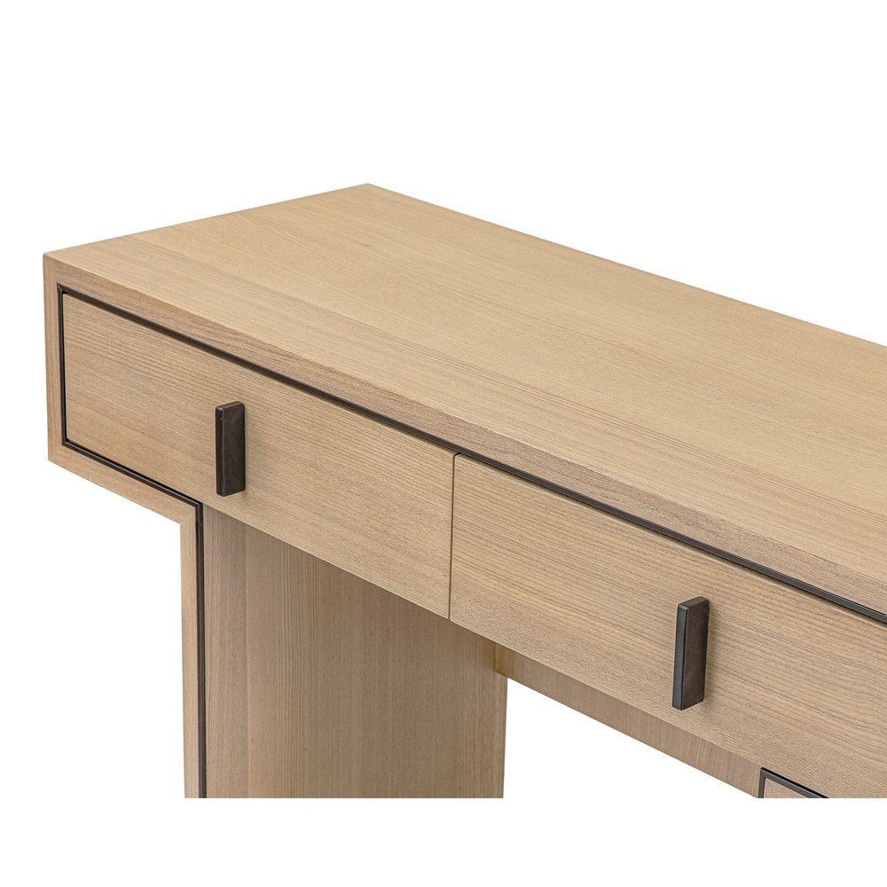 Product photograph of Liang Eimil Tigur Console Table - Natural Oak from Olivia's.