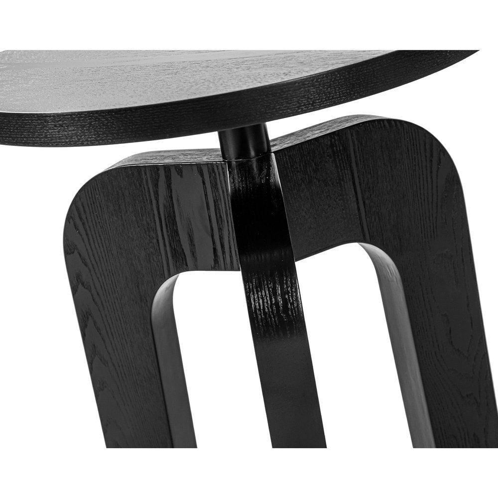 Product photograph of Liang Eimil Otek Side Table - Matt Black Ash from Olivia's.