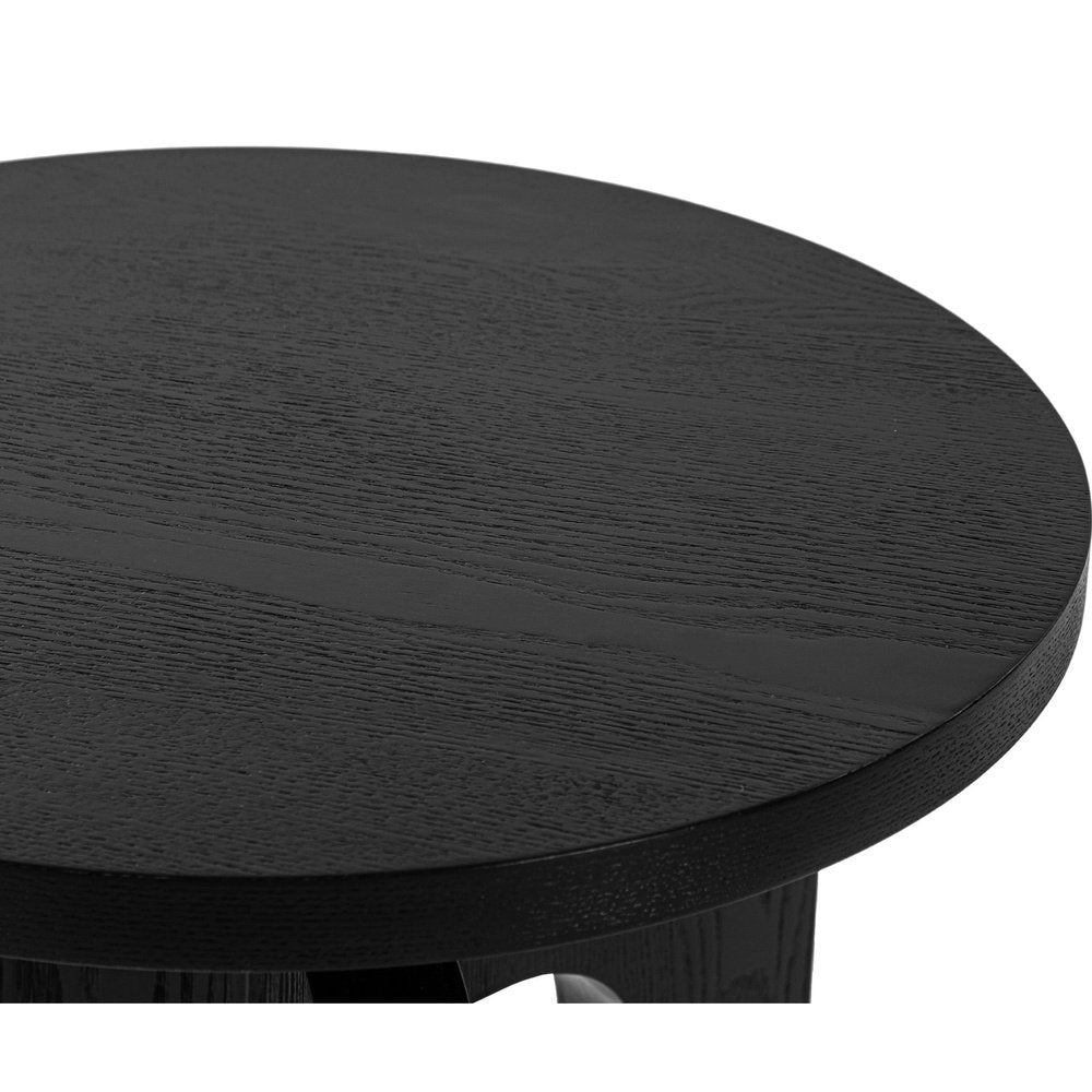 Product photograph of Liang Eimil Otek Side Table - Matt Black Ash from Olivia's.