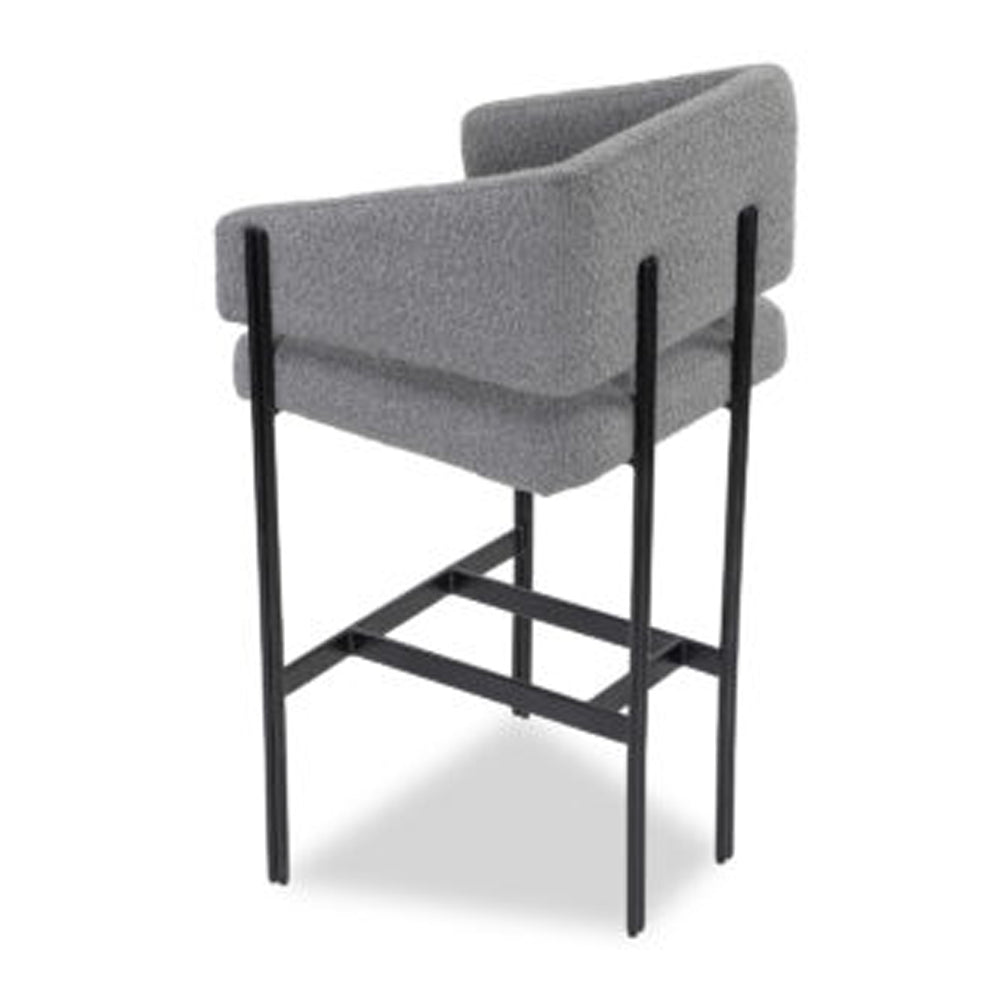 Product photograph of Liang Eimil Tatler Bar Stool Boucle Grey from Olivia's.