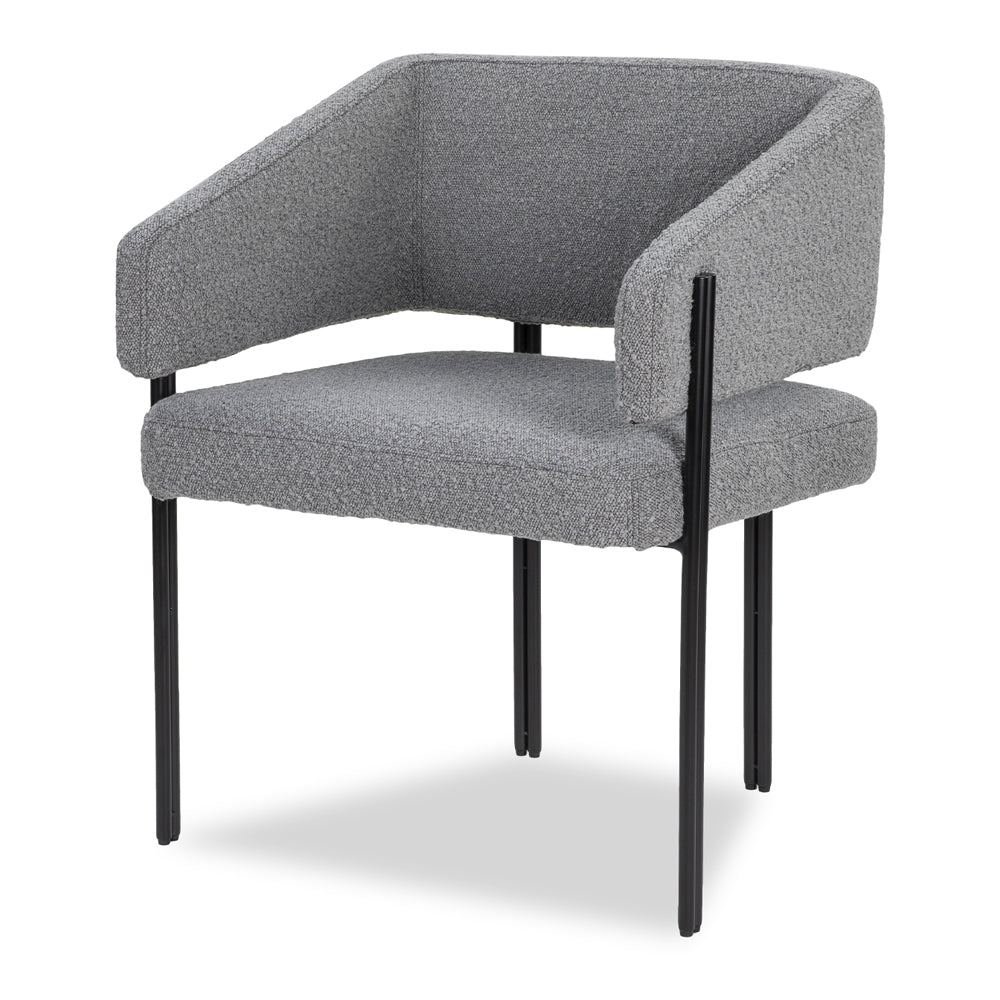 Product photograph of Liang Eimil Tatler Dining Chair Boucle Grey from Olivia's