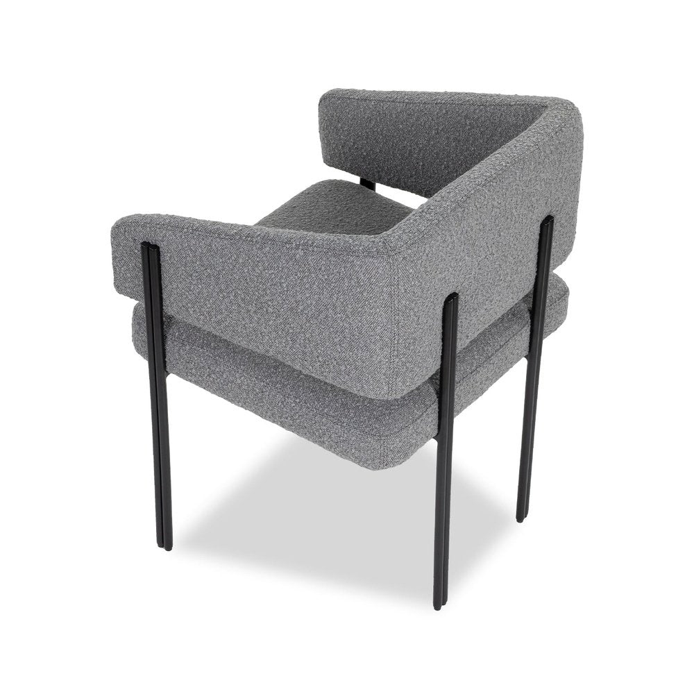 Product photograph of Liang Eimil Tatler Dining Chair - Boucle Grey S from Olivia's.