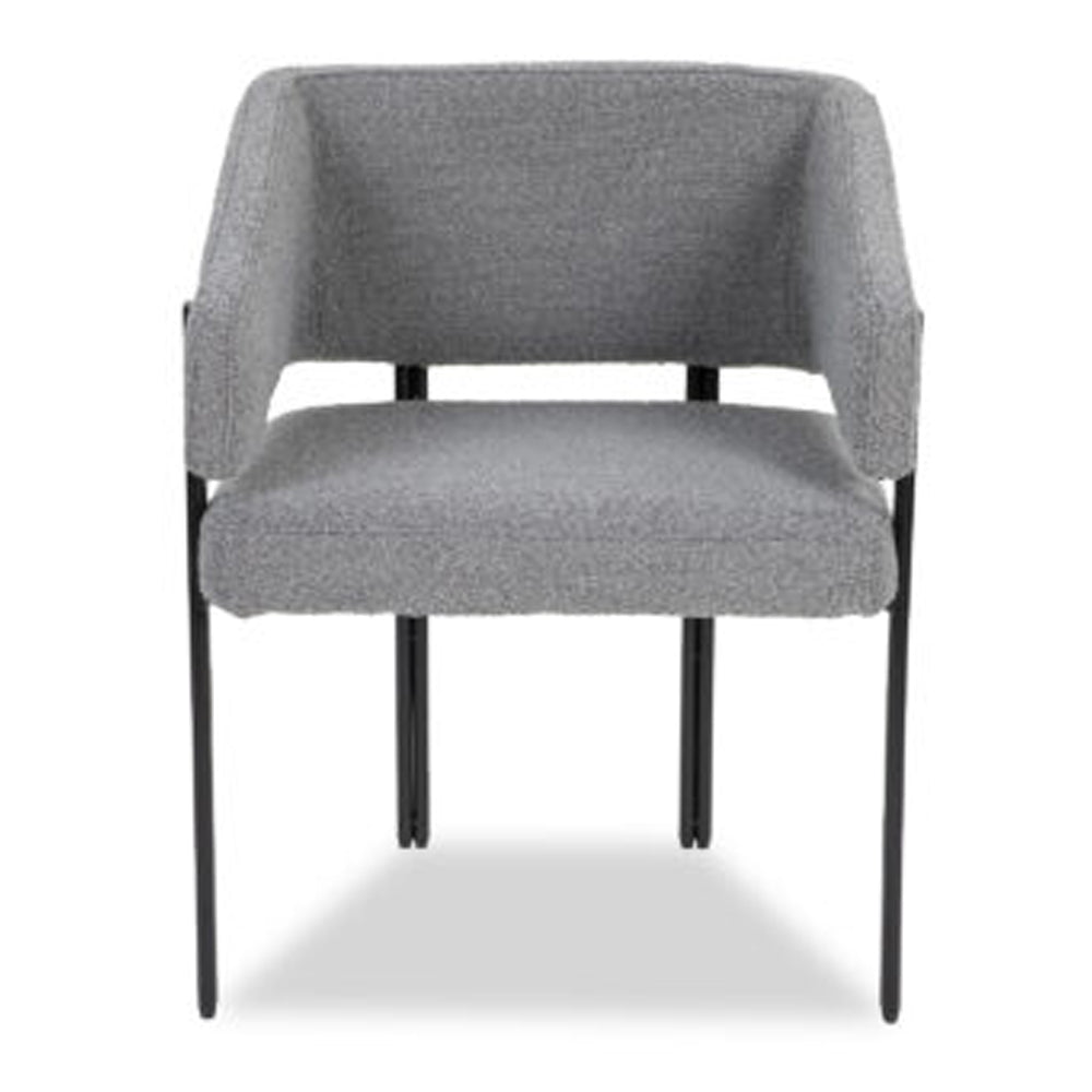 Product photograph of Liang Eimil Tatler Dining Chair Boucle Grey from Olivia's.