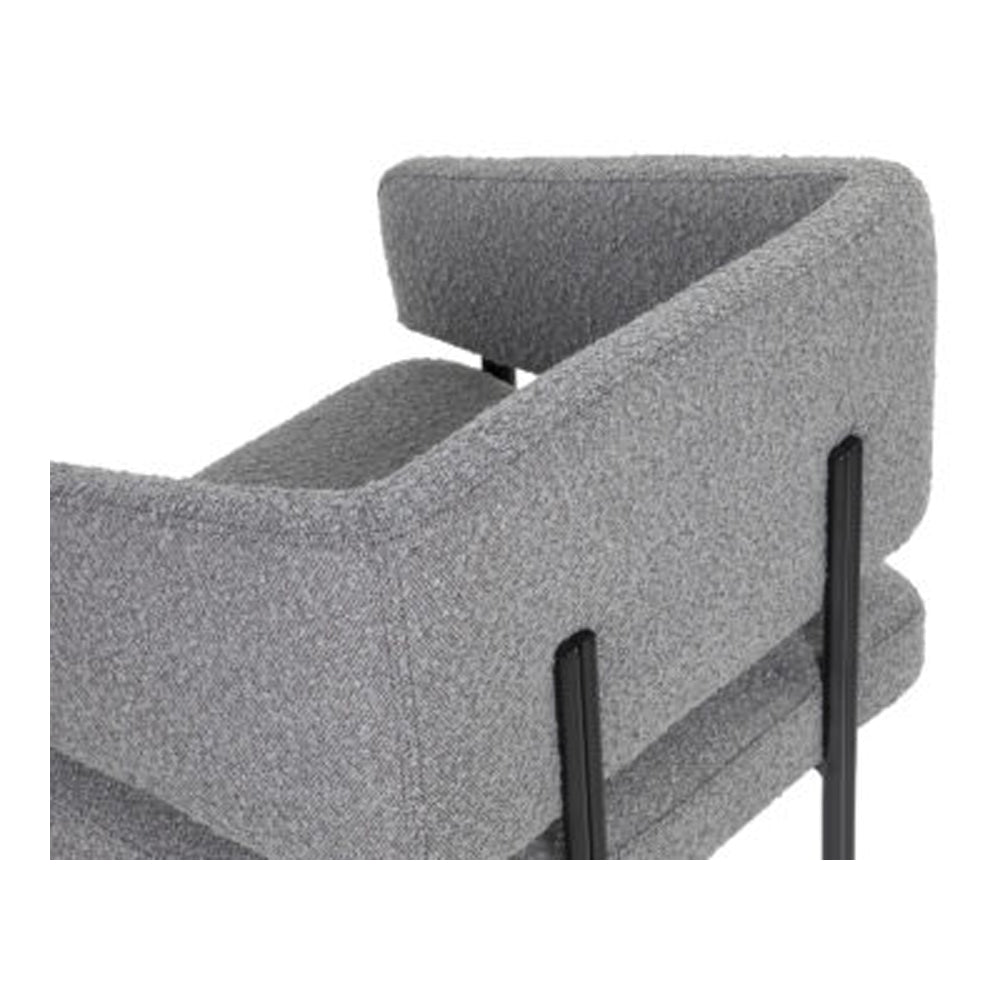 Product photograph of Liang Eimil Tatler Dining Chair Boucle Grey from Olivia's.