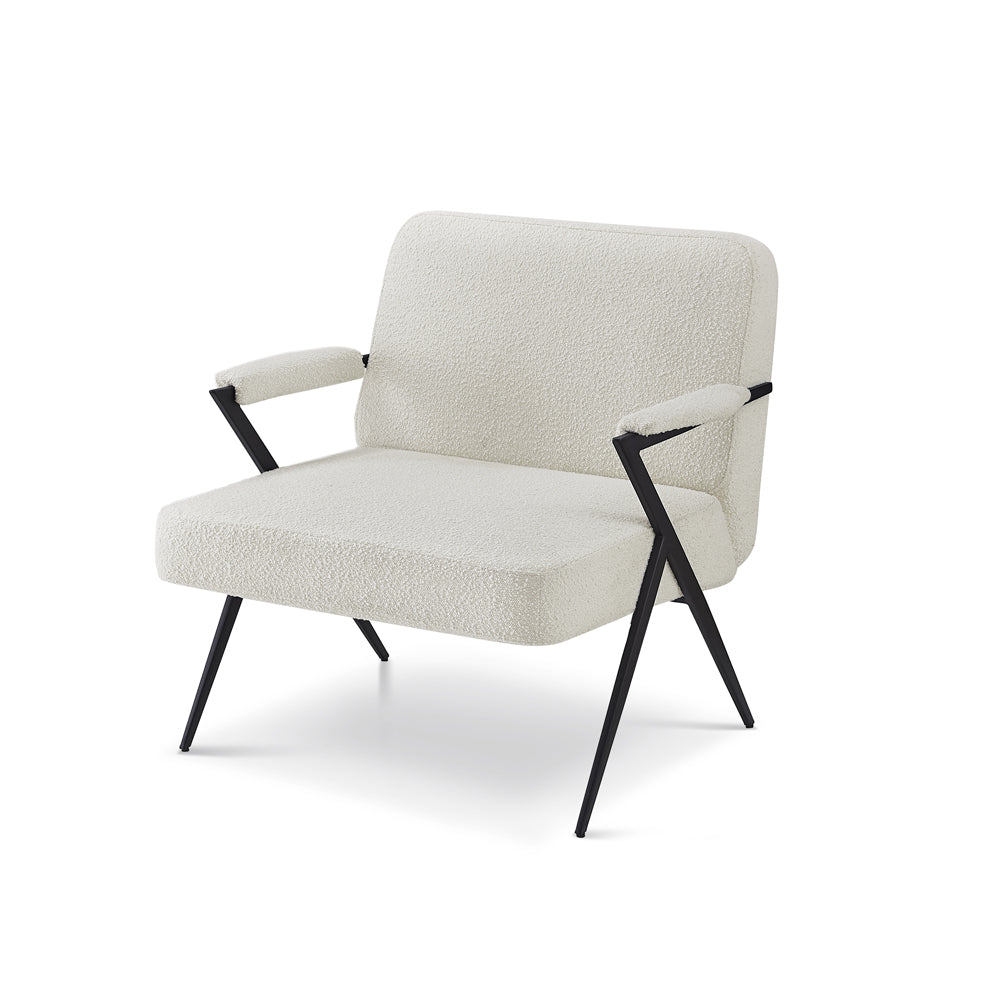 Product photograph of Liang Eimil Ponti Occasional Chair Boucle Sand from Olivia's