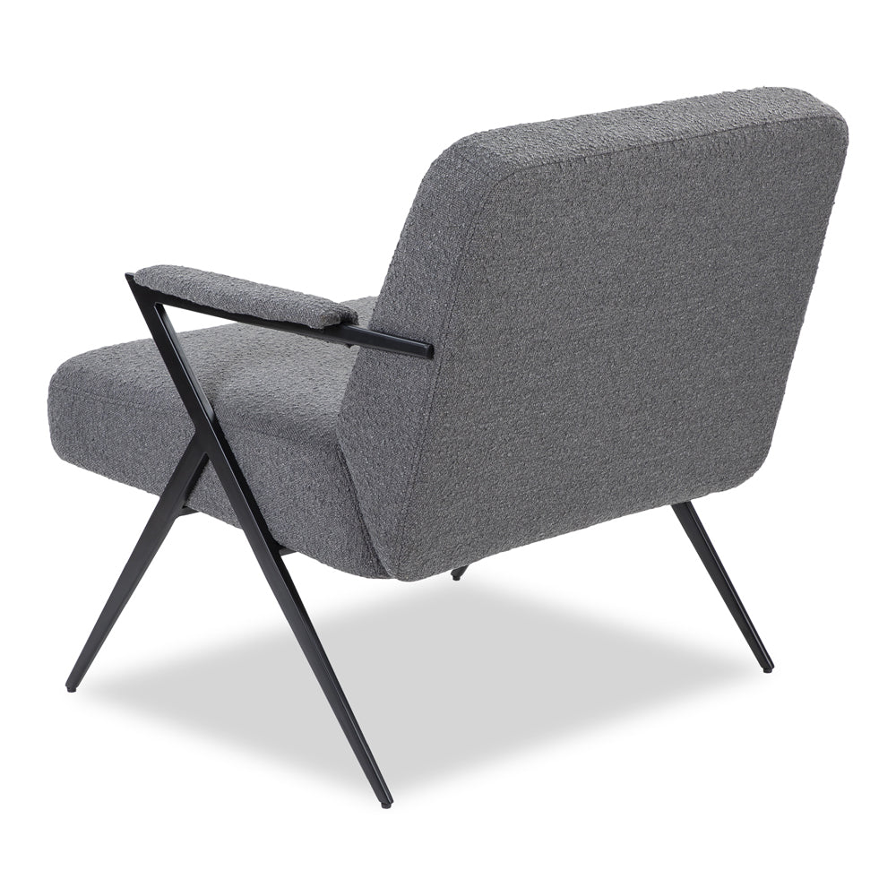 Product photograph of Liang Eimil Ponti Occasional Chair Boucle Grey from Olivia's.