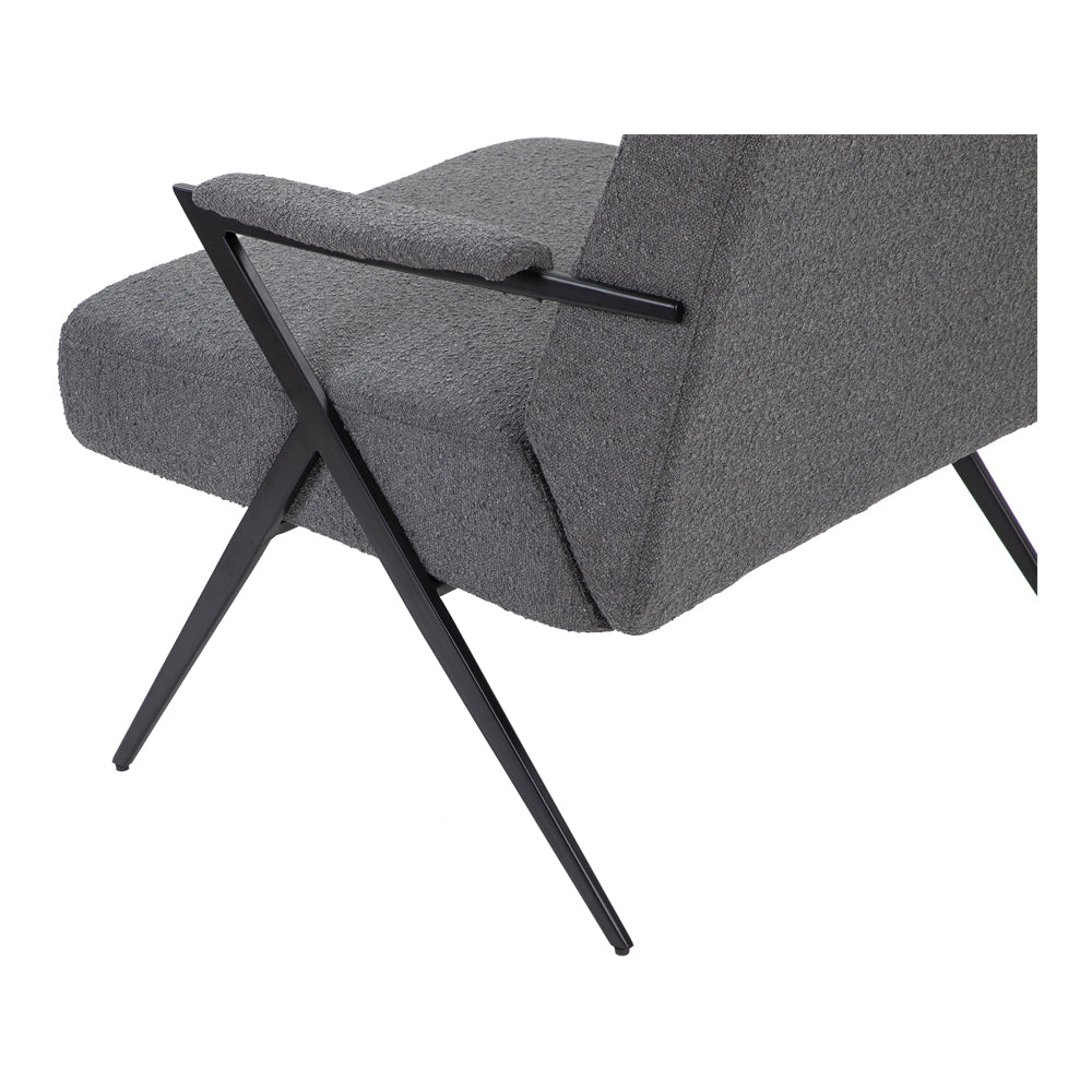 Product photograph of Liang Eimil Ponti Occasional Chair Boucle Grey from Olivia's.