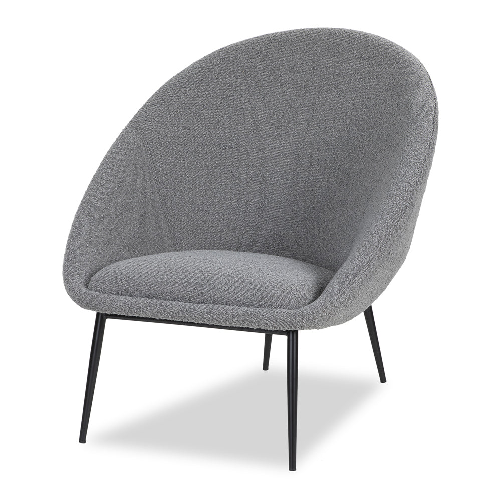 Product photograph of Liang Eimil Ovalo Boucle Occasional Chair In Grey from Olivia's
