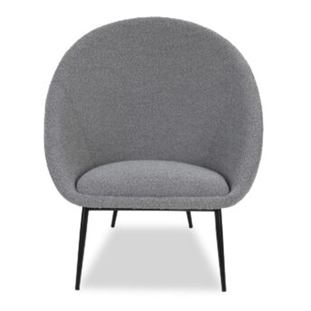 Product photograph of Liang Eimil Ovalo Boucle Occasional Chair In Grey from Olivia's.
