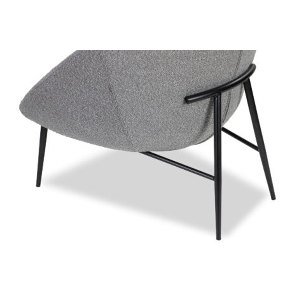 Product photograph of Liang Eimil Ovalo Boucle Occasional Chair In Grey from Olivia's.