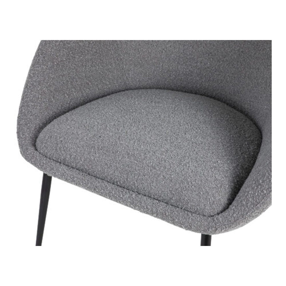 Product photograph of Liang Eimil Ovalo Boucle Occasional Chair In Grey from Olivia's.