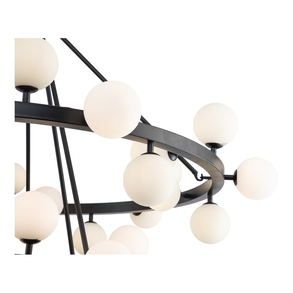 Product photograph of Liang Eimil Bucolic 2 Tier Pendant Lamp Matt Black from Olivia's.