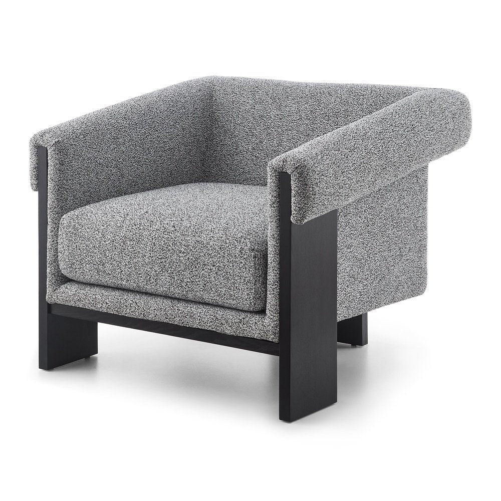 Liang And Eimil Maplin Occasional Chair In Speckle Grey Matt Black