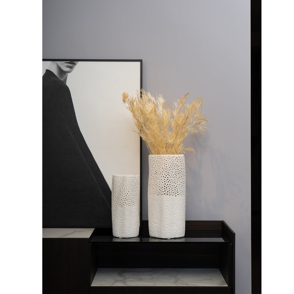 Product photograph of Liang Eimil Mell White Vase from Olivia's.