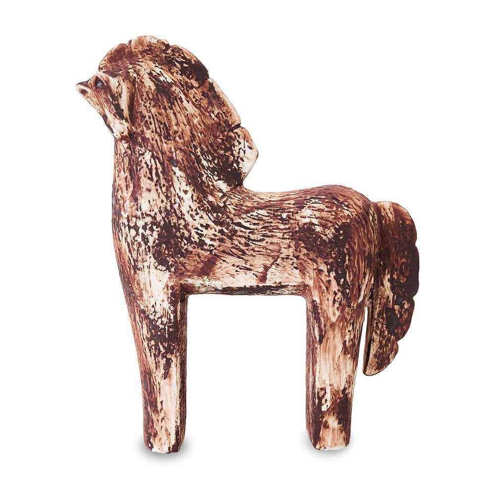 Product photograph of Liang And Eimil Shetland Ceramic Horse In Brown from Olivia's