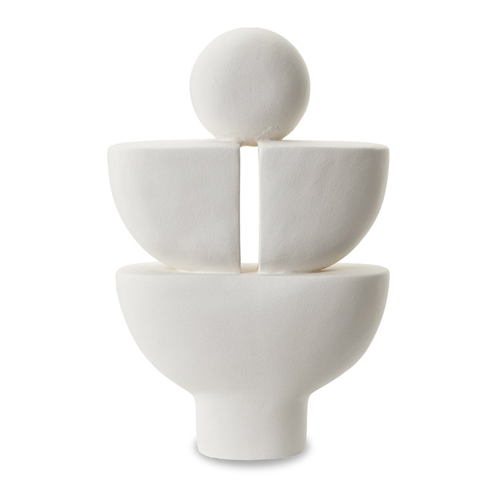 Product photograph of Liang And Eimil Oressi Ceramic Sculpture In White from Olivia's