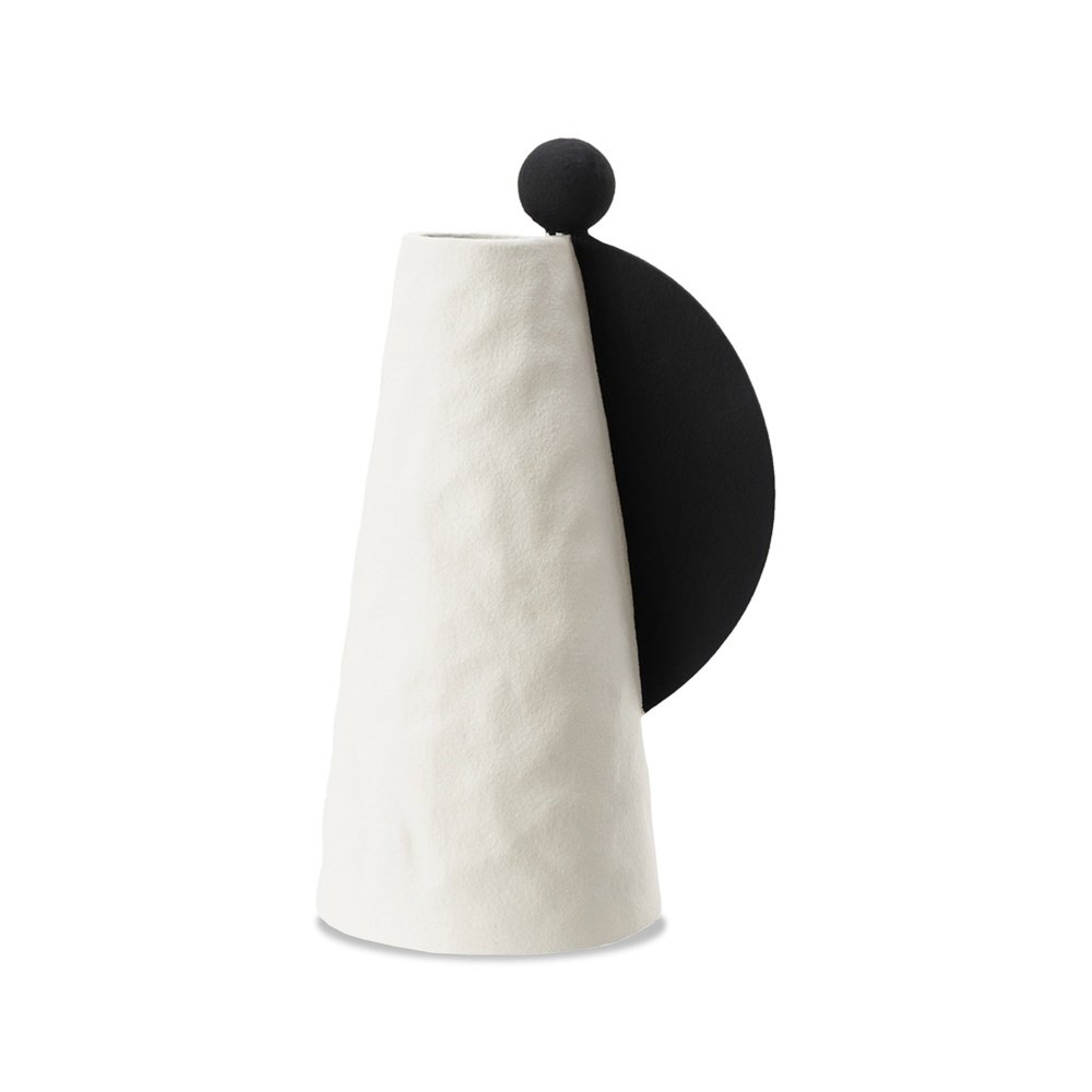 Liang And Eimil Aionis Ceramic Vase In Black And White