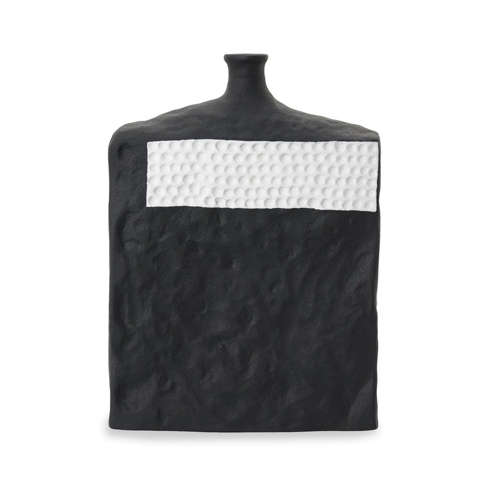 Product photograph of Liang And Eimil Lydros Ceramic Vase In Black And White from Olivia's