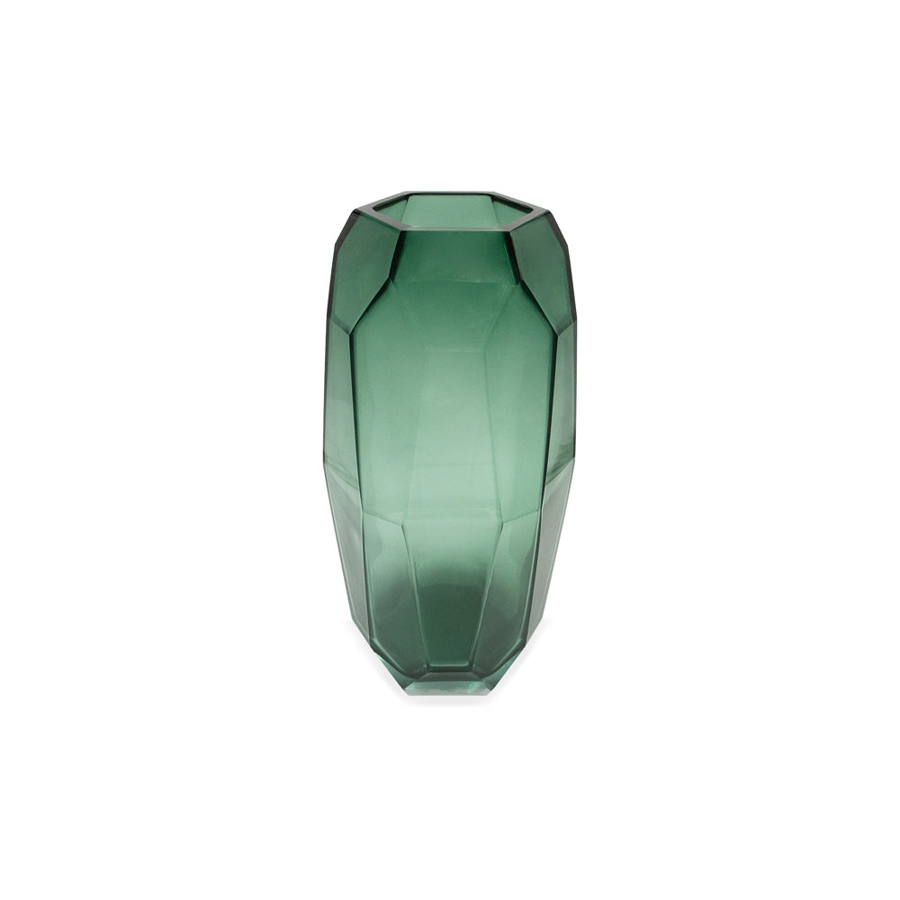 Product photograph of Liang Eimil Emerald Glass Vase Green Large from Olivia's.