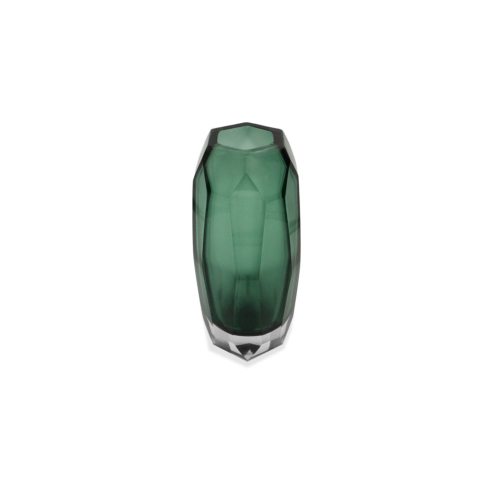 Product photograph of Liang Eimil Emerald Glass Vase Green Small from Olivia's