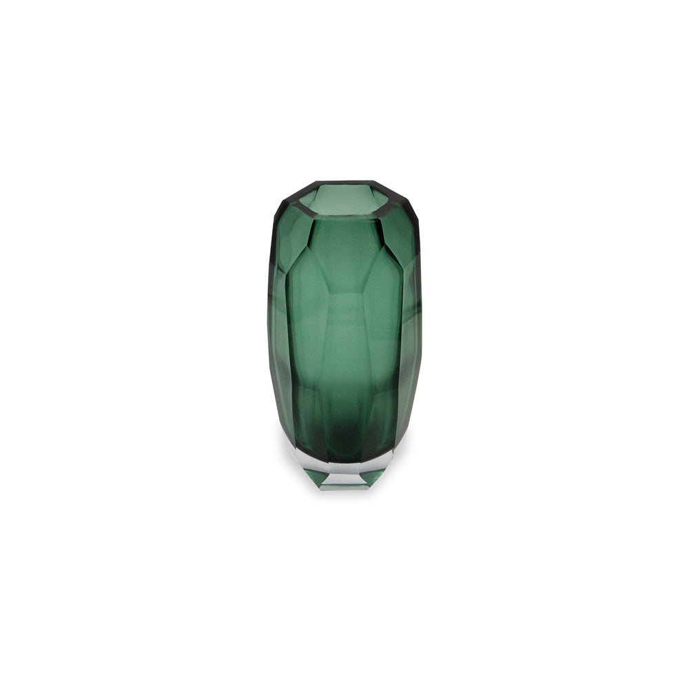 Product photograph of Liang Eimil Emerald Glass Vase Green Small from Olivia's.