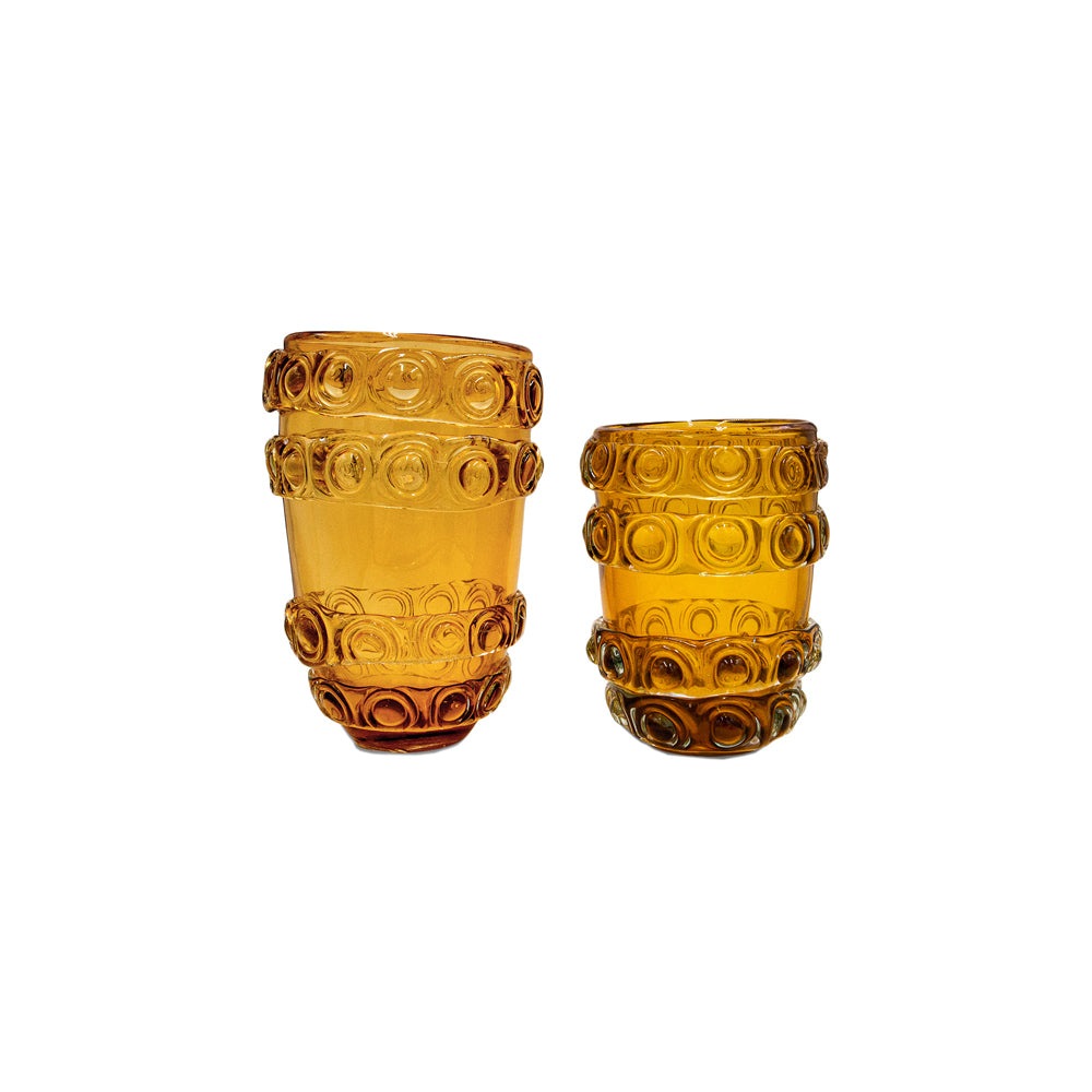 Product photograph of Liang Eimil Bumble Glass Vase Amber Large from Olivia's.