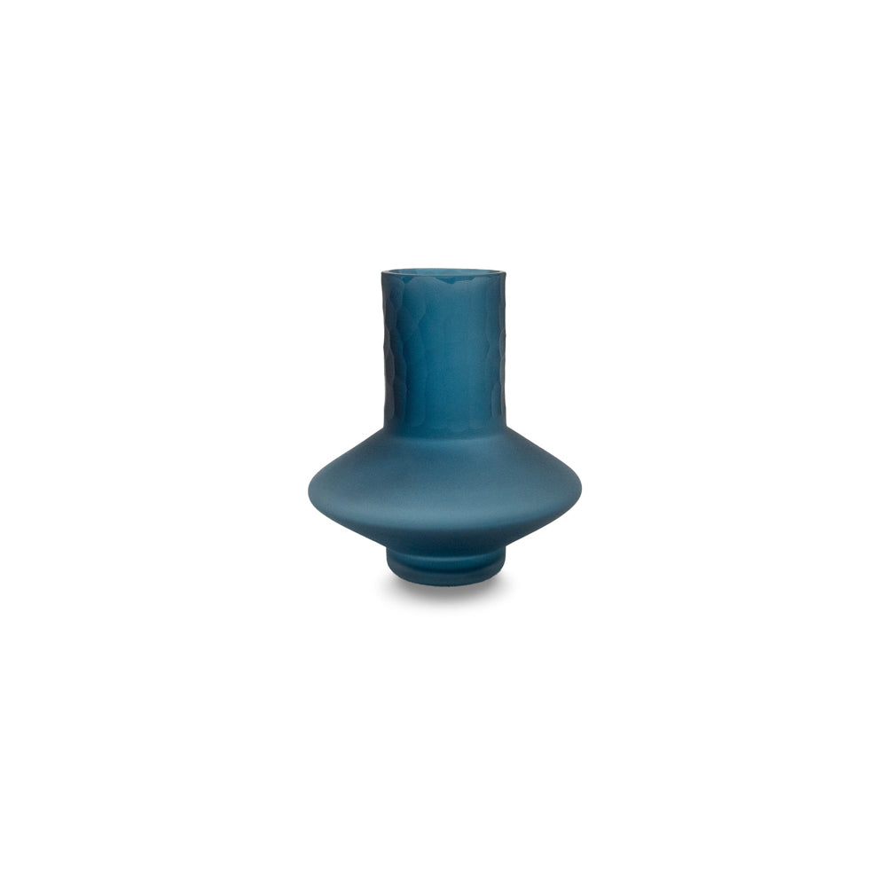 Product photograph of Liang Eimil Rei Glass Vase Blue Small from Olivia's