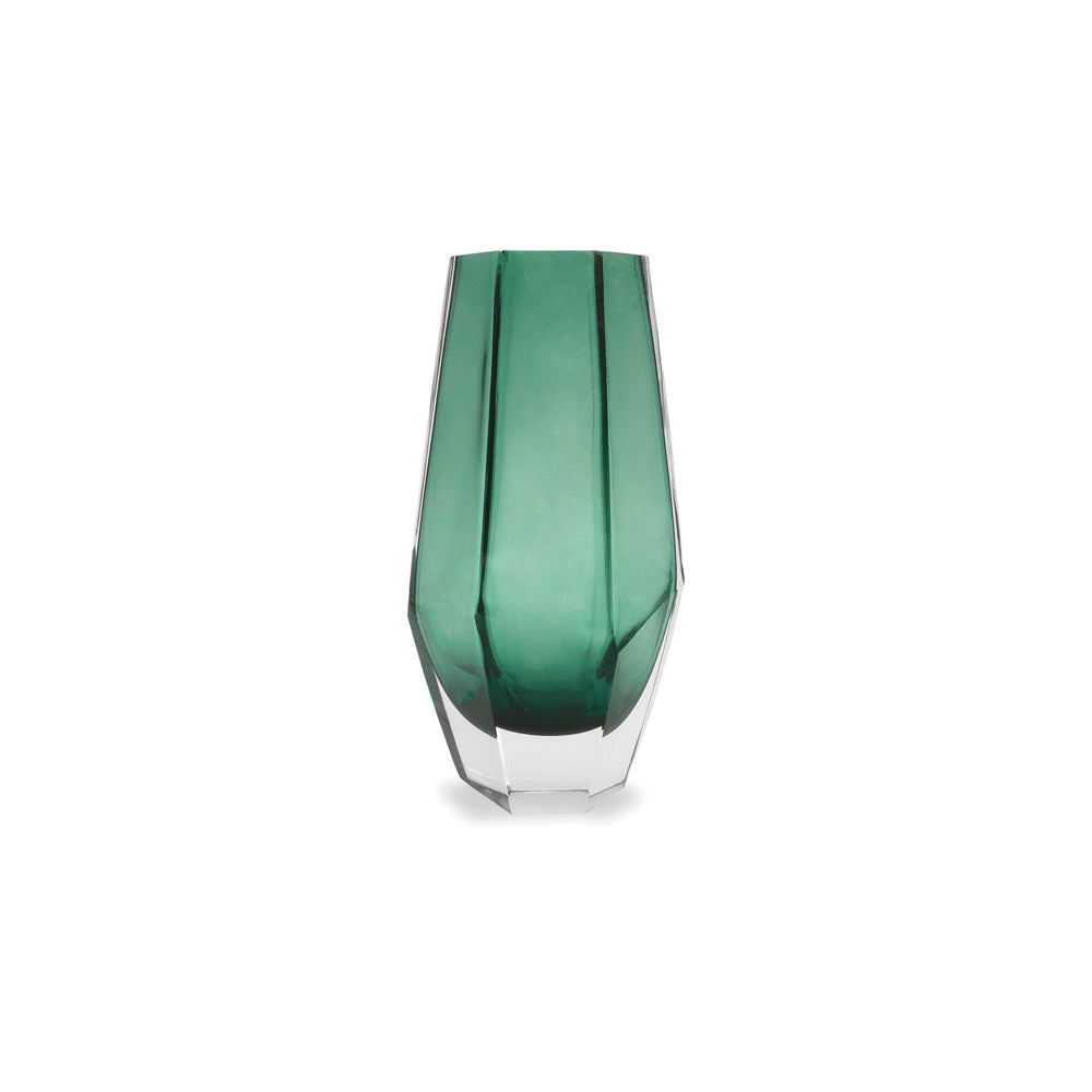Product photograph of Liang Eimil Wiley Glass Vase Green Small from Olivia's