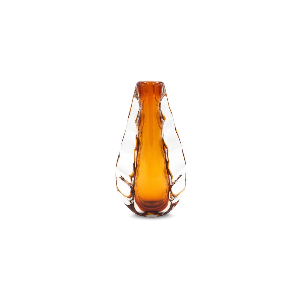 Product photograph of Liang Eimil Astell Crystal Amber Vase Small from Olivia's