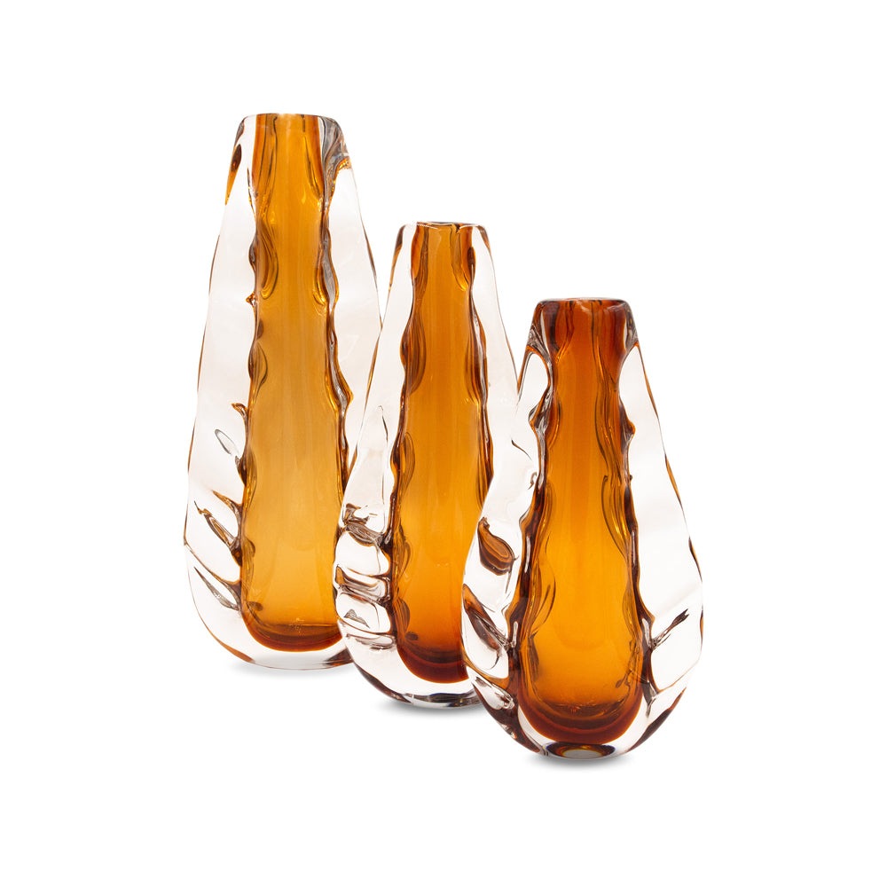 Product photograph of Liang Eimil Astell Crystal Amber Vase Medium from Olivia's.