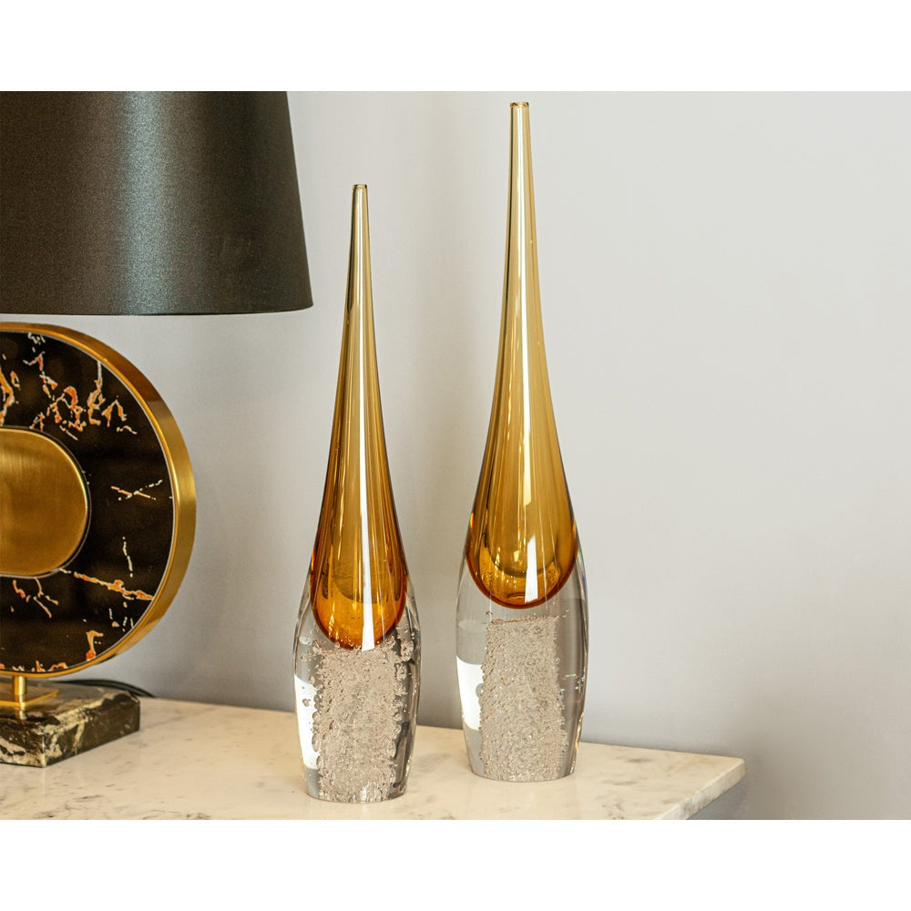 Product photograph of Liang Eimil Ellis Crystal Amber Vase Large from Olivia's.