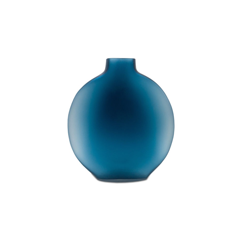 Product photograph of Liang Eimil Ocean Blue Glass Vase Large from Olivia's