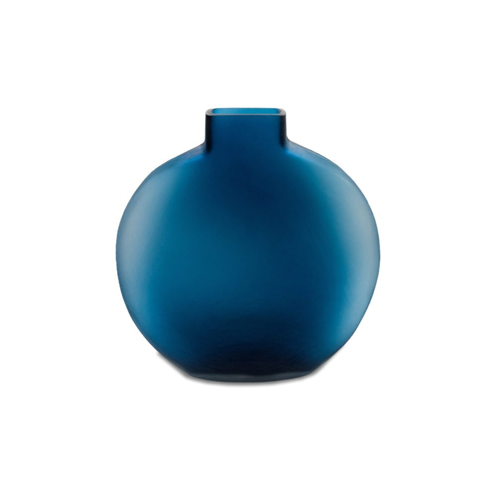 Product photograph of Liang Eimil Ocean Blue Glass Vase Large from Olivia's.