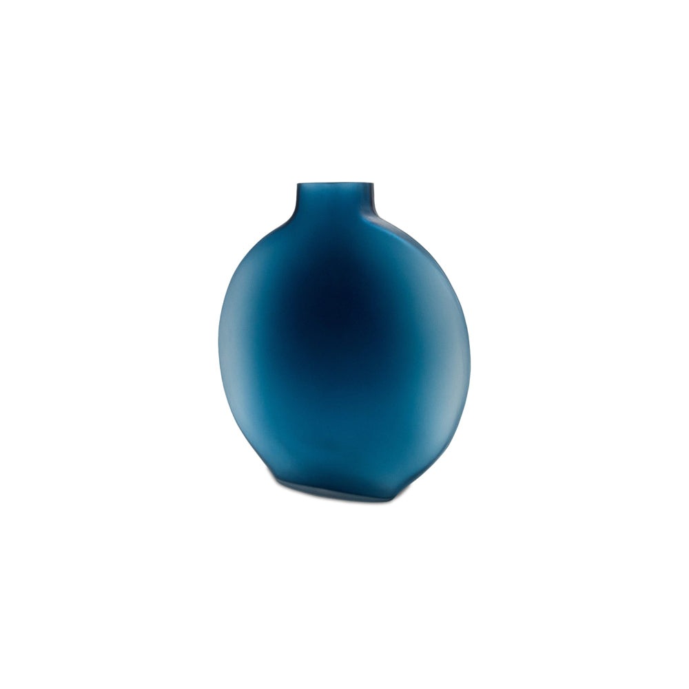 Product photograph of Liang Eimil Ocean Blue Glass Vase Large from Olivia's.