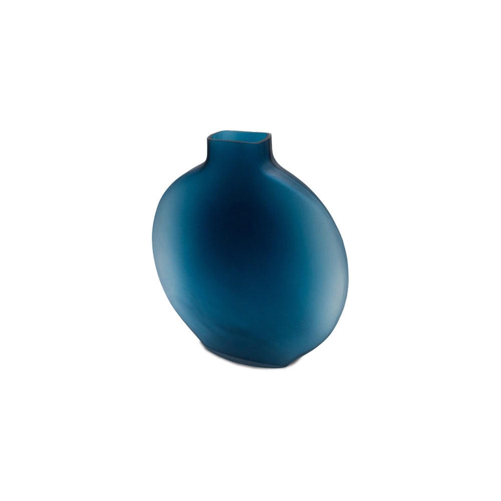 Product photograph of Liang Eimil Ocean Blue Glass Vase Large from Olivia's.