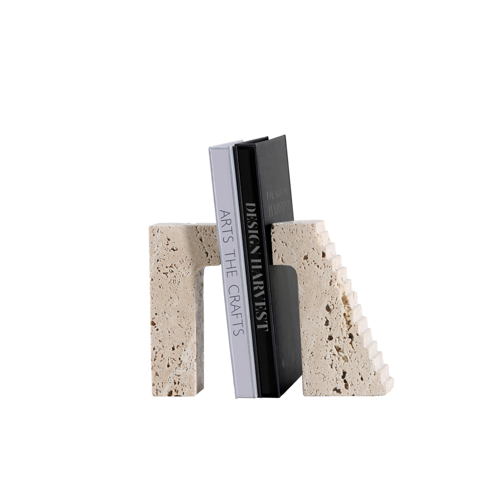 Product photograph of Liang Eimil Minack Marble Bookends from Olivia's