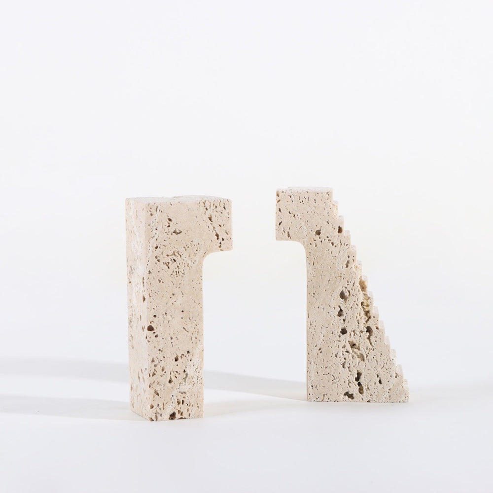 Product photograph of Liang Eimil Minack Marble Bookends from Olivia's.