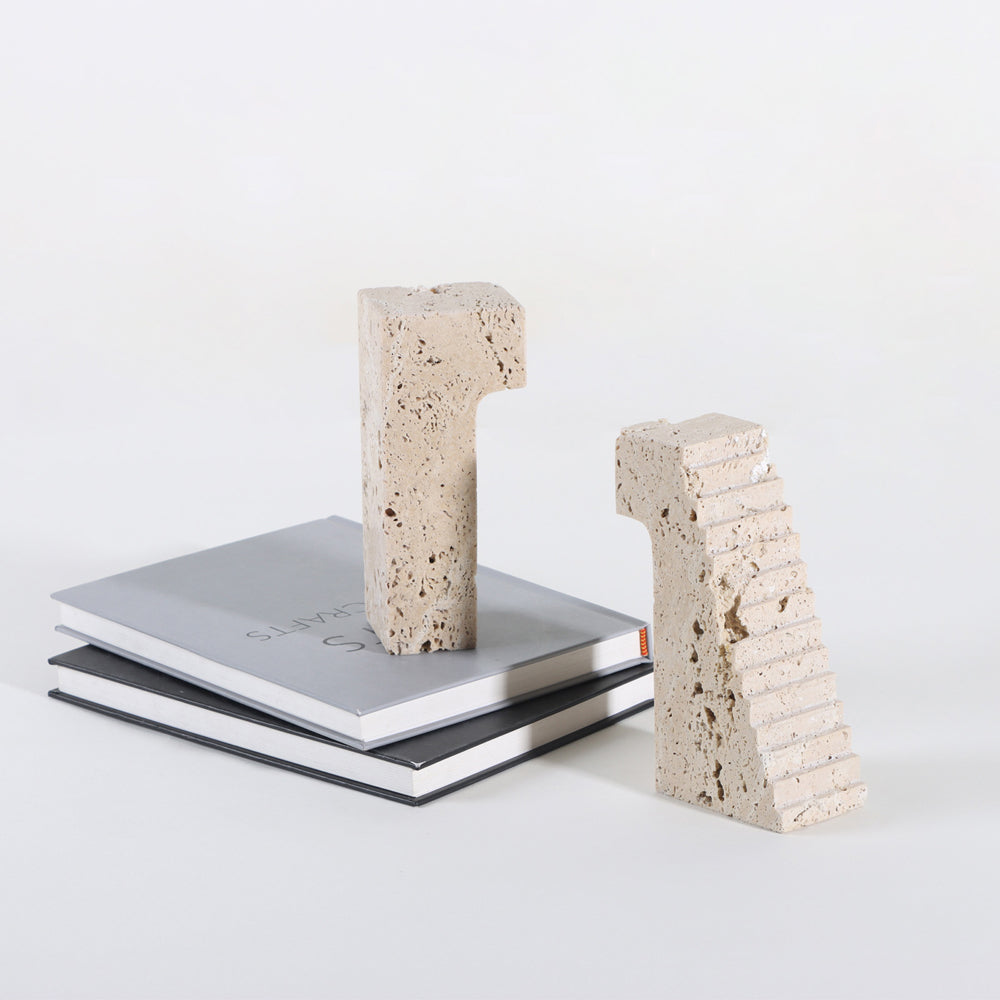 Product photograph of Liang Eimil Minack Marble Bookends from Olivia's.
