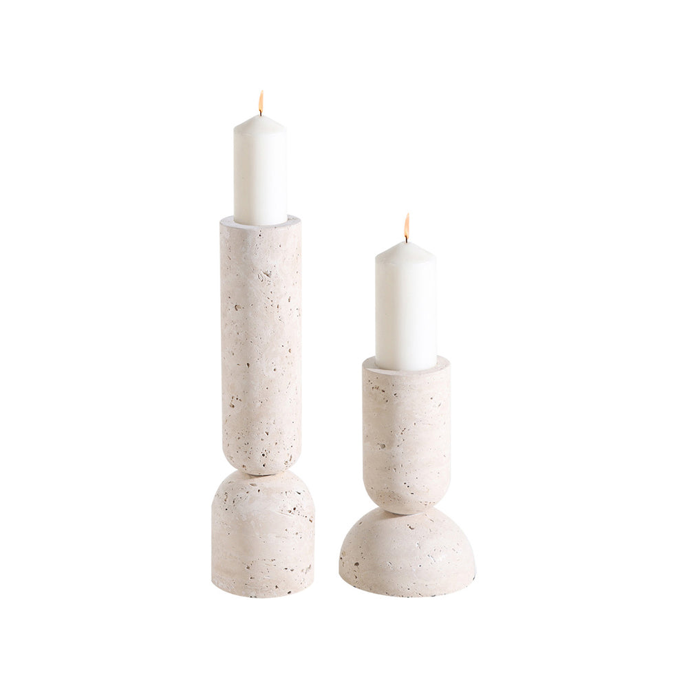 Product photograph of Liang Eimil Lewes Marble Candle Holder Large from Olivia's.