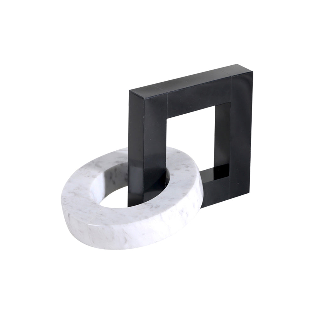 Product photograph of Liang Eimil Link Marble Sculpture - Black White from Olivia's