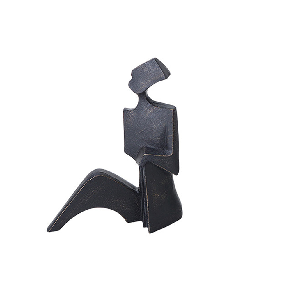 Product photograph of Liang Eimil Isla Sitting Lady Black Figurine Sculpture from Olivia's