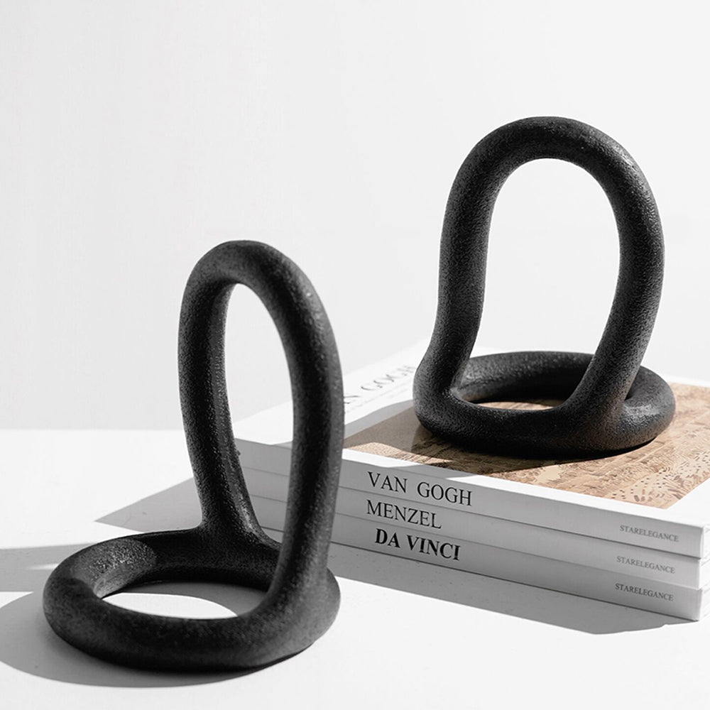 Product photograph of Liang Eimil Como Black Bookends from Olivia's.