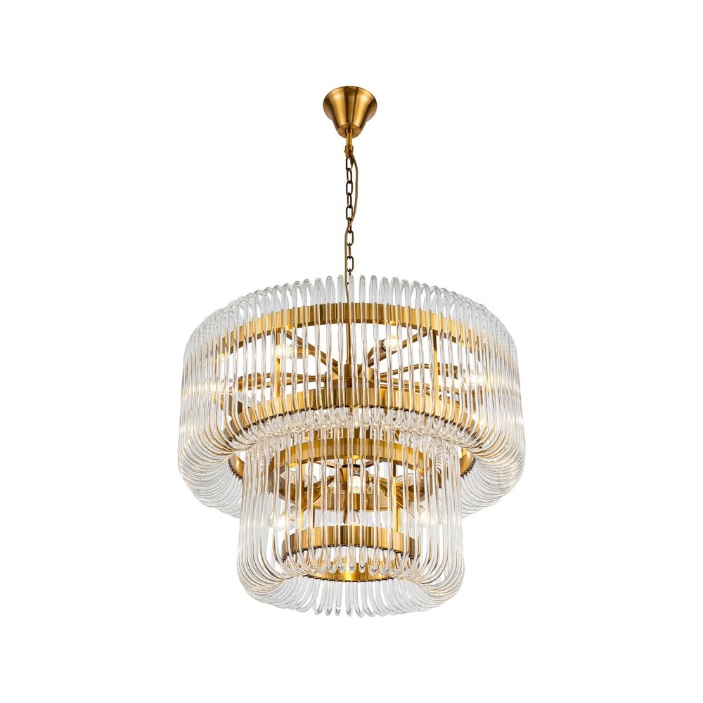 Product photograph of Liang Eimil Mist Tall Pendant Lamp - Brushed Brass from Olivia's.