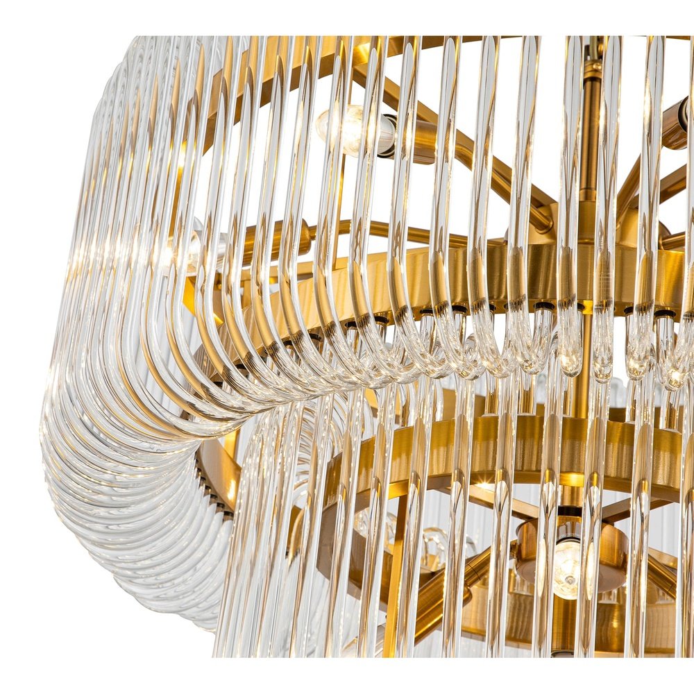 Product photograph of Liang Eimil Mist Tall Pendant Lamp - Brushed Brass from Olivia's.