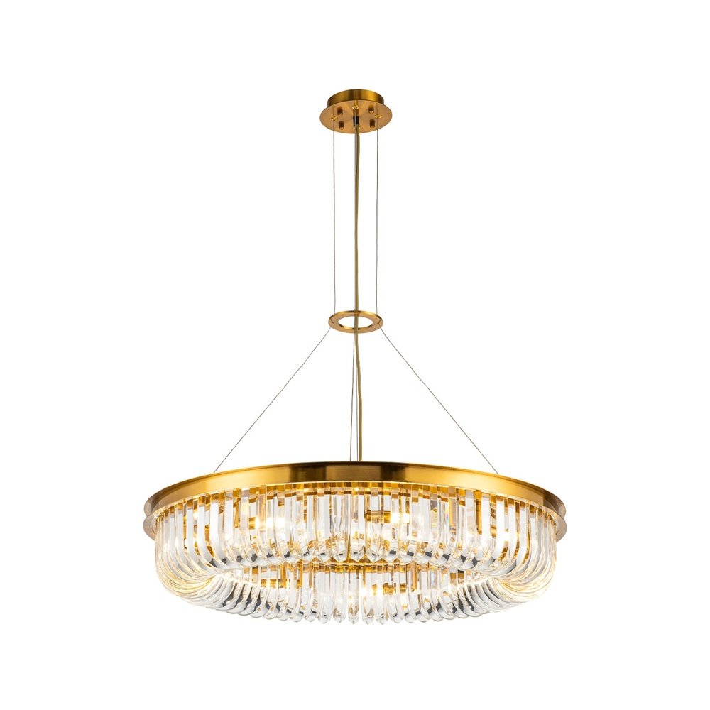 Product photograph of Liang Eimil Nimbus Pendant Lamp - Brushed Brass from Olivia's.