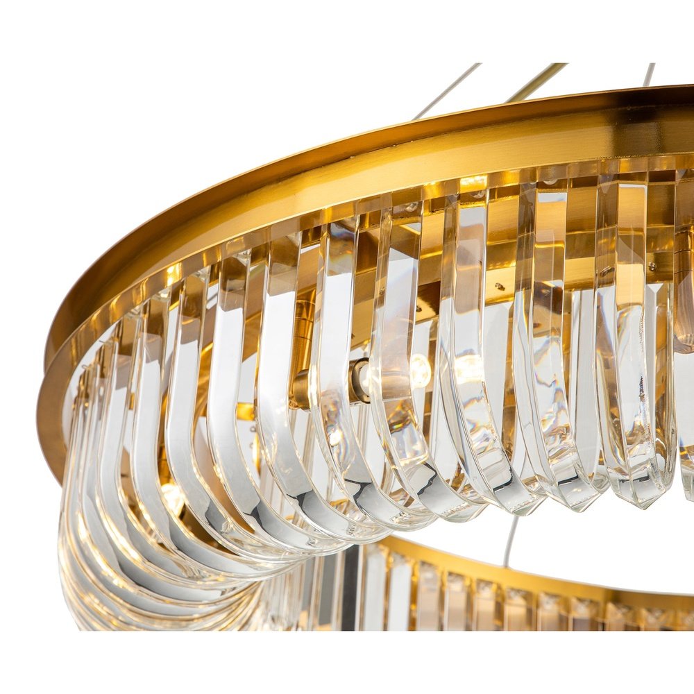 Product photograph of Liang Eimil Nimbus Pendant Lamp - Brushed Brass from Olivia's.