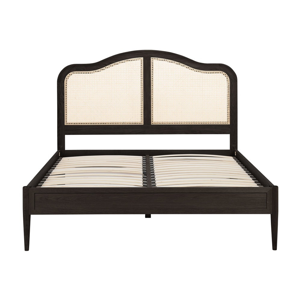 Product photograph of Olivia S Lincoln Rattan Bed In Black Kingsize from Olivia's.