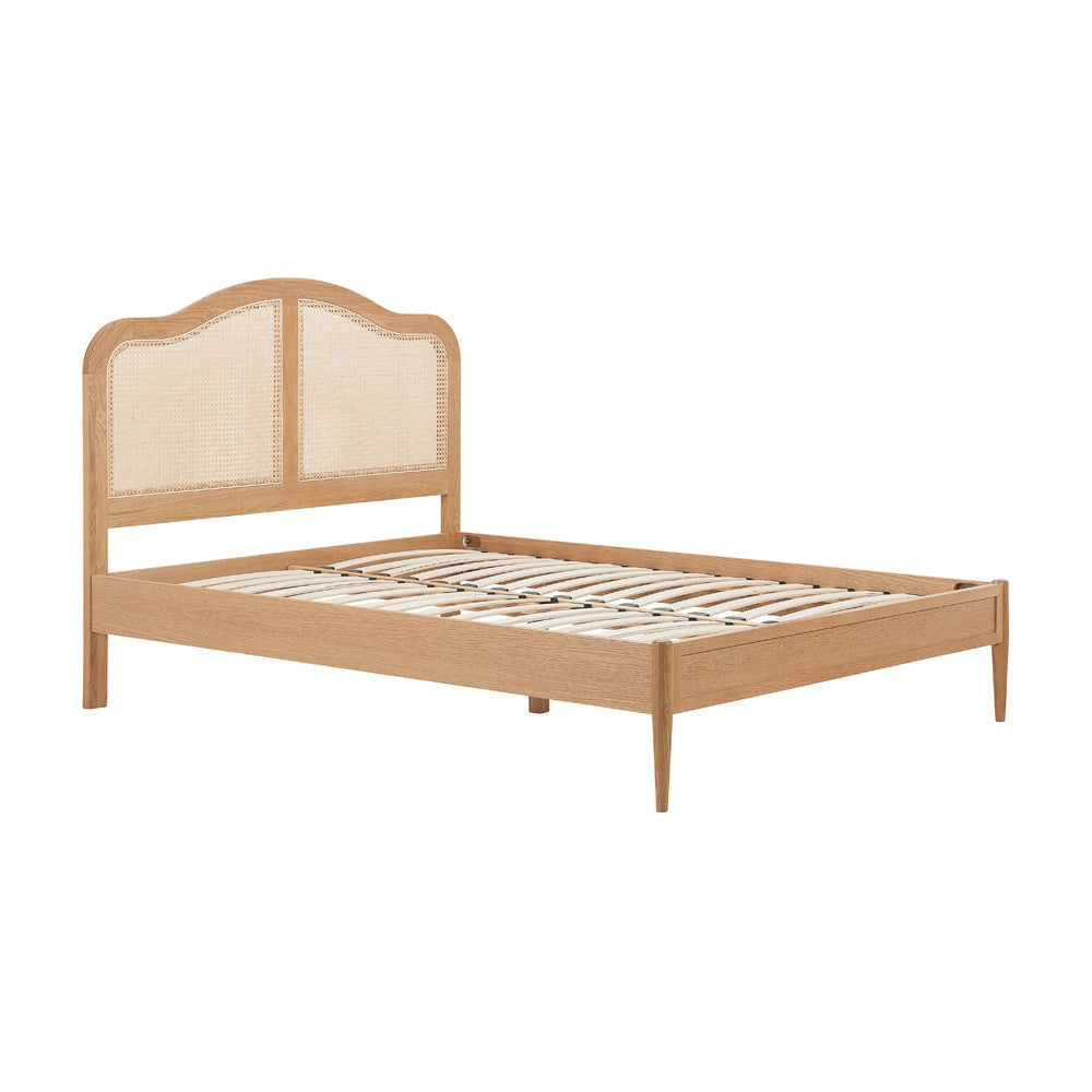 Product photograph of Olivia S Lincoln Rattan Bed In Oak Double from Olivia's.