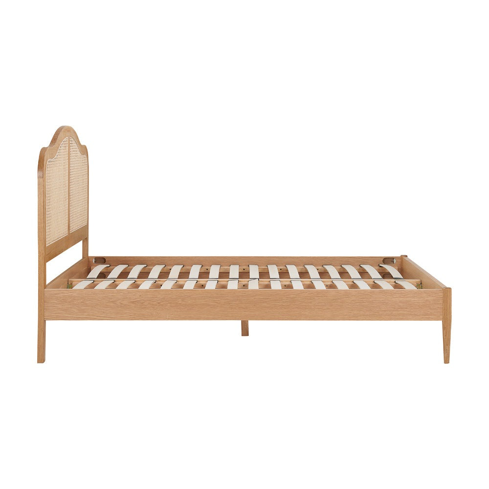 Product photograph of Olivia S Lincoln Rattan Bed In Oak Double from Olivia's.