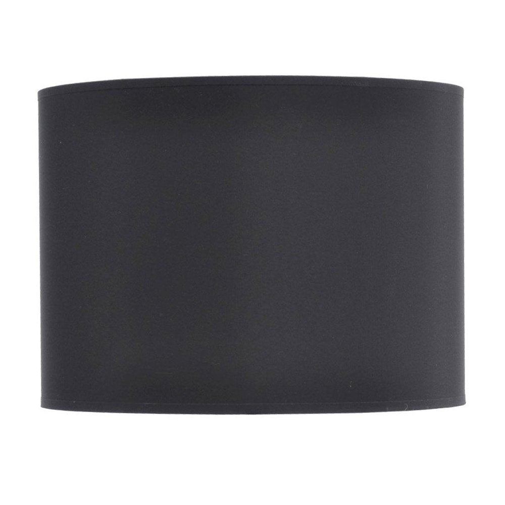 Product photograph of Libra Interiors Lined Drum 14 Lampshade Black And Silver from Olivia's